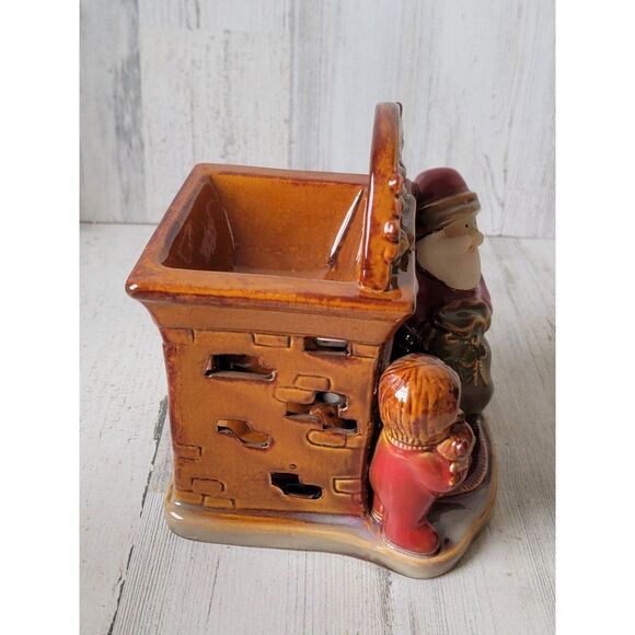 Yankee Candle Santa mantle fireplace candle holder Xmas tealight - Picture 5 of 9